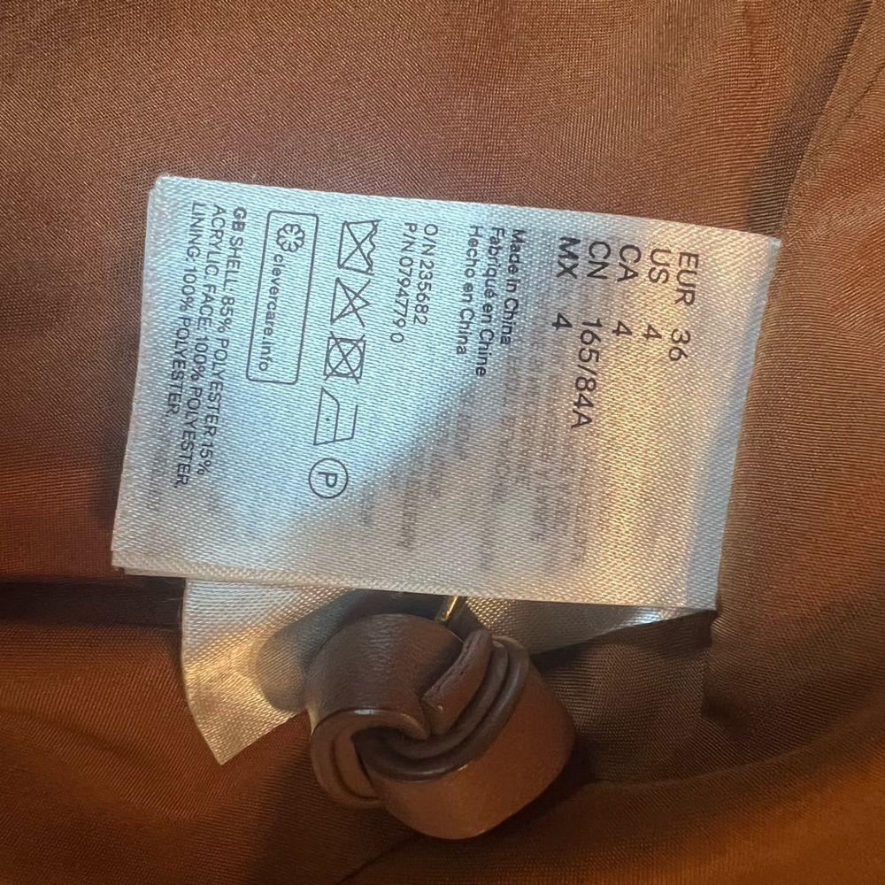 H&M Faux shearling jacket size 4 - Picture 10 of 10